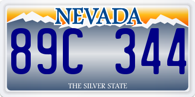 NV license plate 89C344