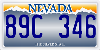 NV license plate 89C346