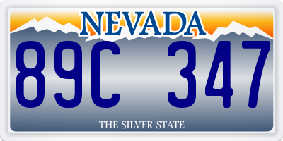 NV license plate 89C347