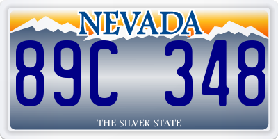 NV license plate 89C348