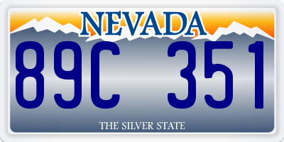 NV license plate 89C351