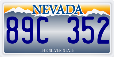 NV license plate 89C352