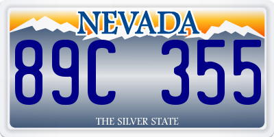 NV license plate 89C355