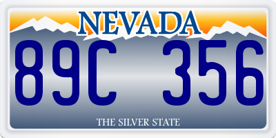 NV license plate 89C356