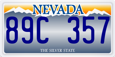 NV license plate 89C357