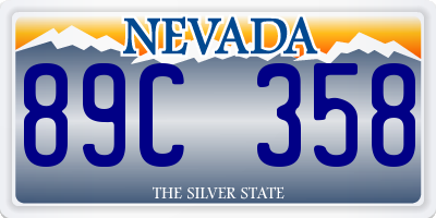 NV license plate 89C358