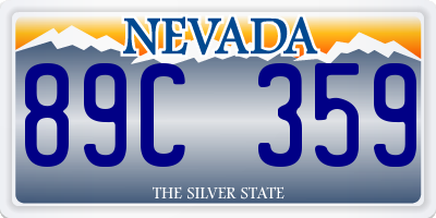 NV license plate 89C359