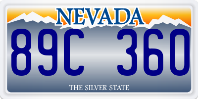 NV license plate 89C360