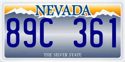 NV license plate 89C361