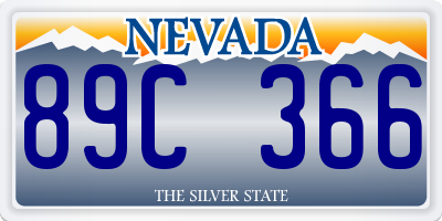 NV license plate 89C366