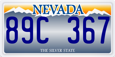 NV license plate 89C367