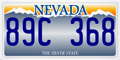 NV license plate 89C368