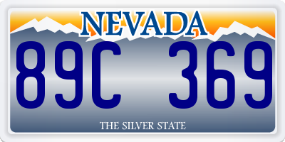 NV license plate 89C369