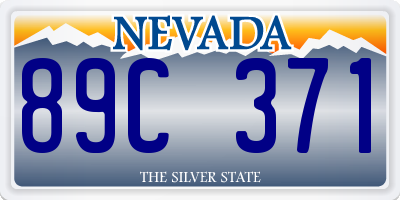 NV license plate 89C371