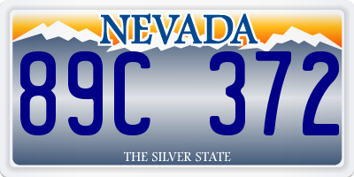 NV license plate 89C372