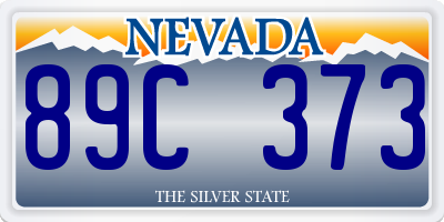 NV license plate 89C373