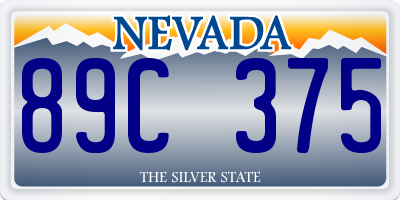 NV license plate 89C375