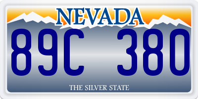 NV license plate 89C380