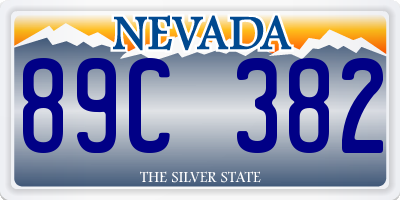 NV license plate 89C382