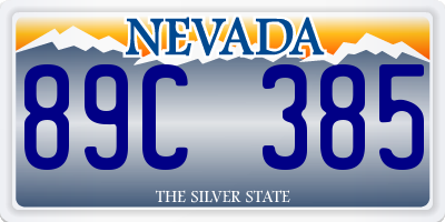 NV license plate 89C385