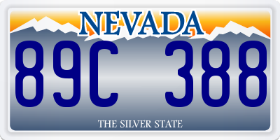 NV license plate 89C388