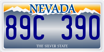 NV license plate 89C390