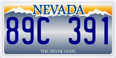 NV license plate 89C391