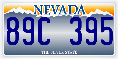 NV license plate 89C395