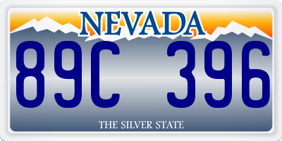 NV license plate 89C396