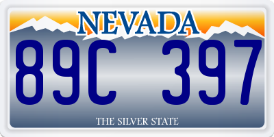 NV license plate 89C397