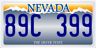 NV license plate 89C399