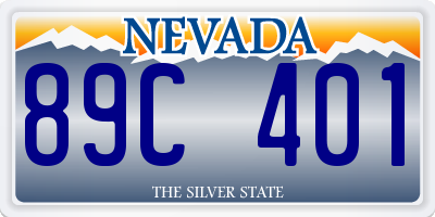 NV license plate 89C401