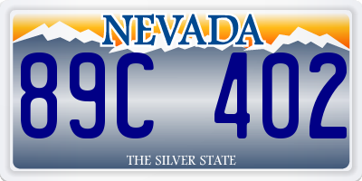 NV license plate 89C402