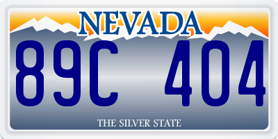 NV license plate 89C404