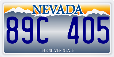 NV license plate 89C405