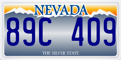 NV license plate 89C409