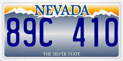 NV license plate 89C410