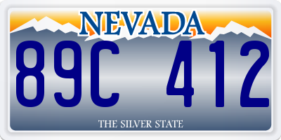 NV license plate 89C412