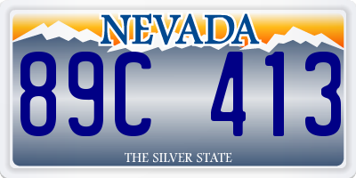 NV license plate 89C413