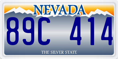 NV license plate 89C414