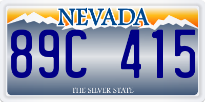 NV license plate 89C415