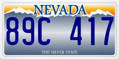 NV license plate 89C417