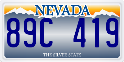 NV license plate 89C419