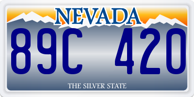 NV license plate 89C420