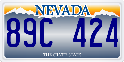 NV license plate 89C424