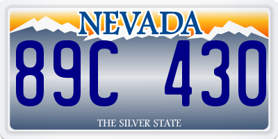 NV license plate 89C430