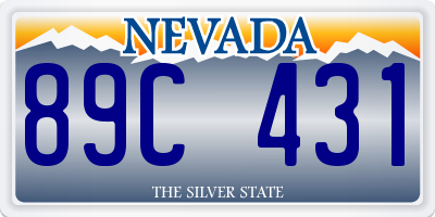 NV license plate 89C431