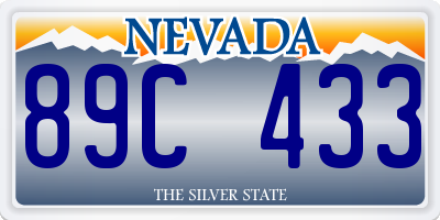 NV license plate 89C433