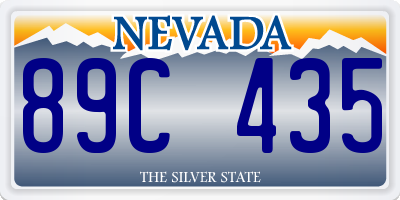 NV license plate 89C435