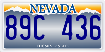 NV license plate 89C436